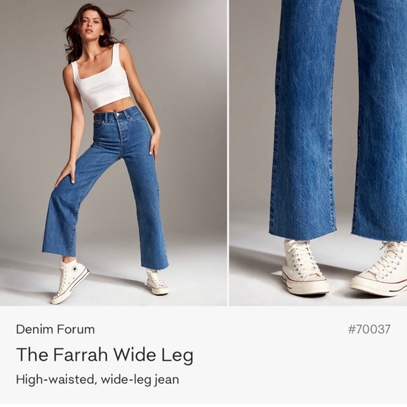 Aritzia Denim - Denim Forum Farrah High Rise Wide Leg Jeans
